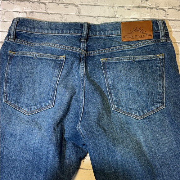 Rising Sun & Co mens 34x30 slim fit mid wash denim blue jeans EUC - Picture 6 of 7